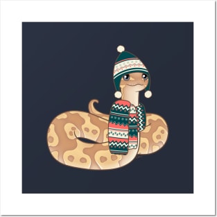 Banana Ball Python Christmas Edition Posters and Art